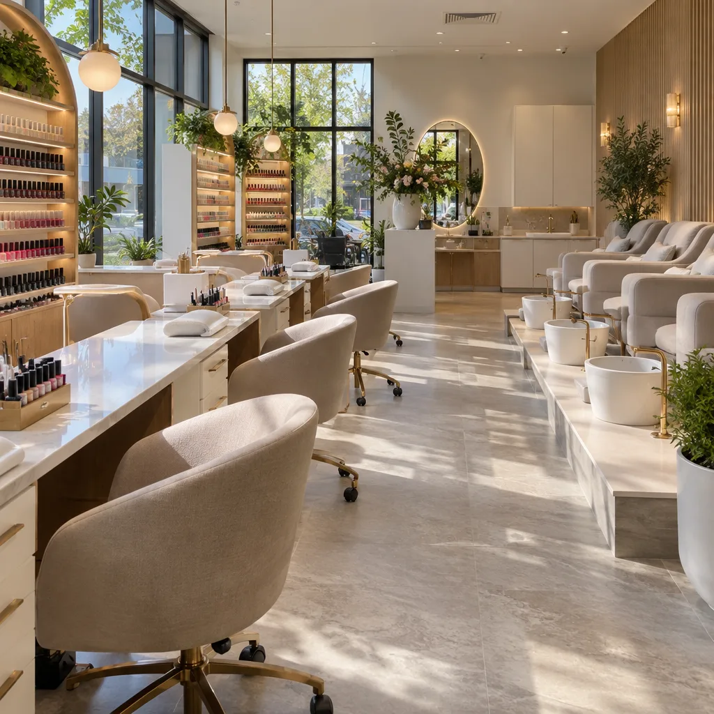 Colorful nail polish selection showcasing the options available for manicures.